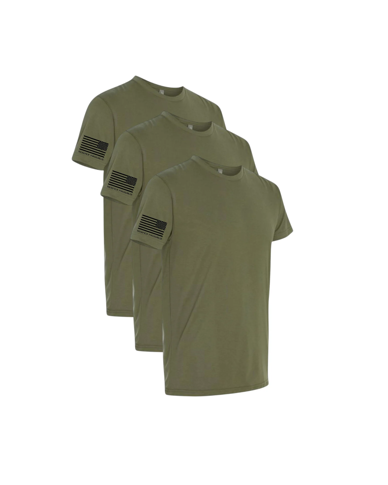 NEXT LEVEL 3 PACK SEMPER PROGREDI REV FLAG SHIRT-6410  ** FREE PVC PATCH - Image 2