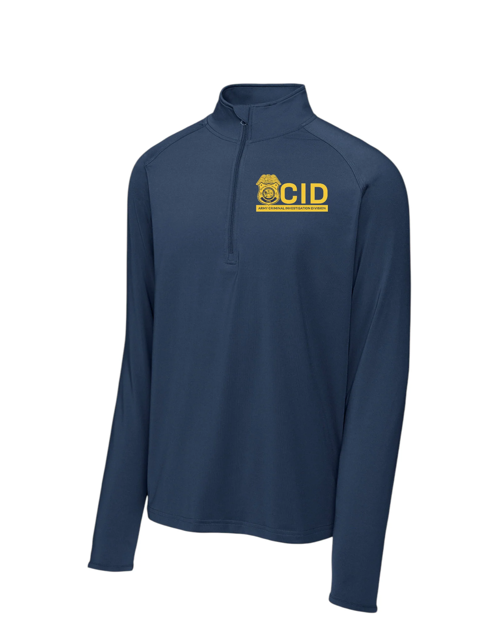 MEN'S ARMY CID PRINTED LOGO SPORT WICK STRETCH 1/2 ZIP PULLOVER-ST850 - Image 2