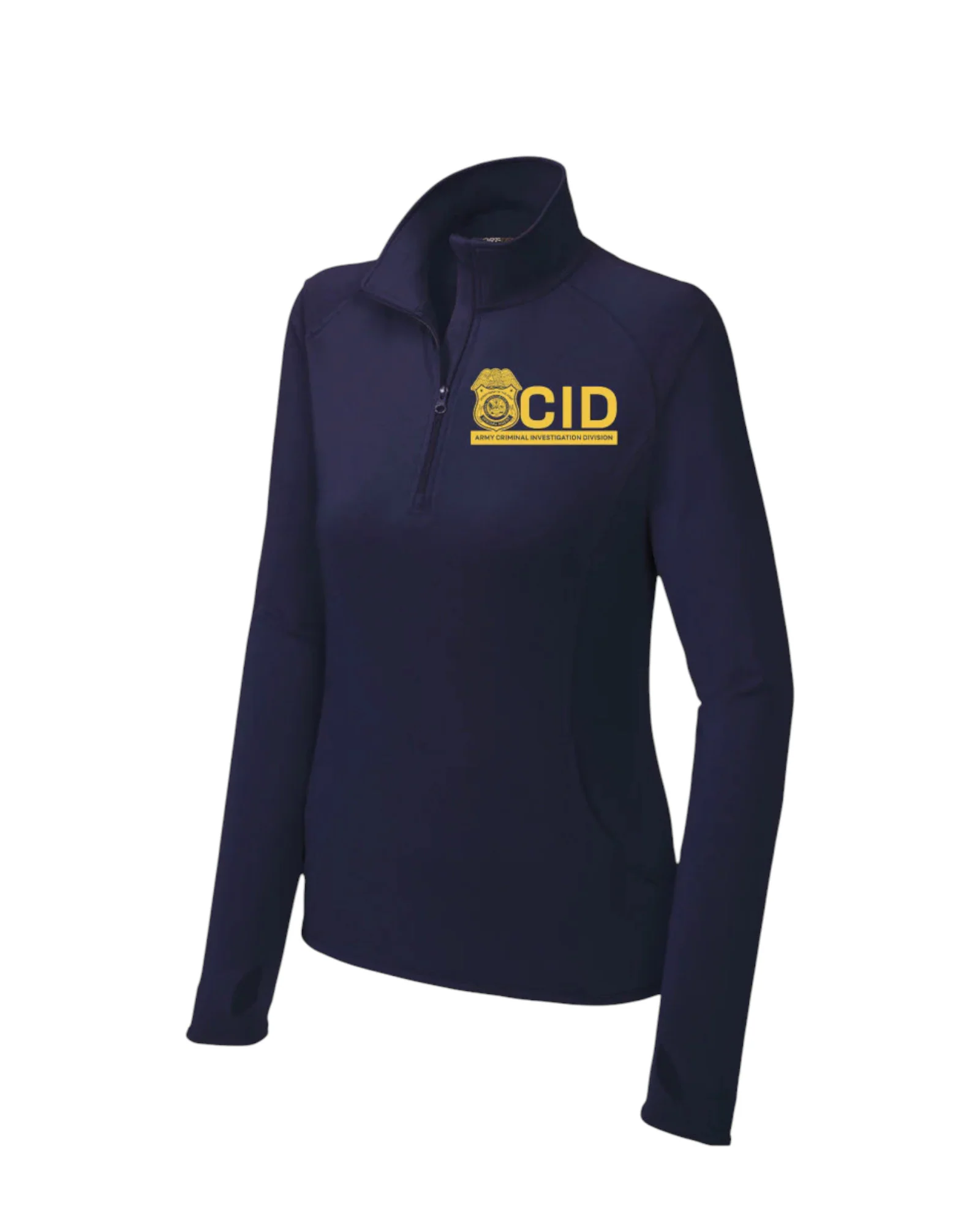 WOMEN'S ARMY CID-SA PRINTED LOGO SPORT WICK STRETCH 1/2 ZIP PULLOVER-LST850 - Image 2