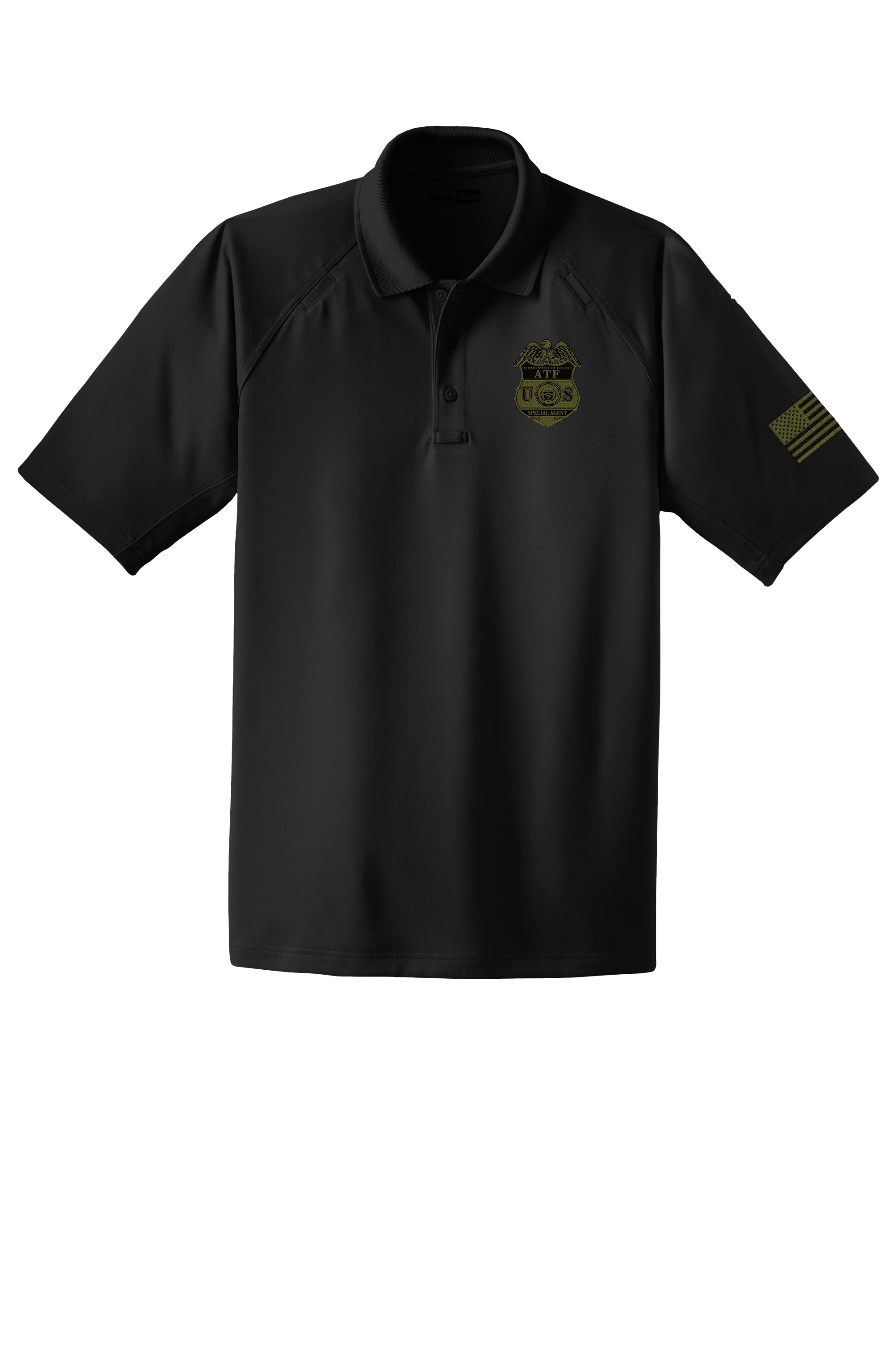 ATF CS410 BLACK MEN'S TACTICAL POLO