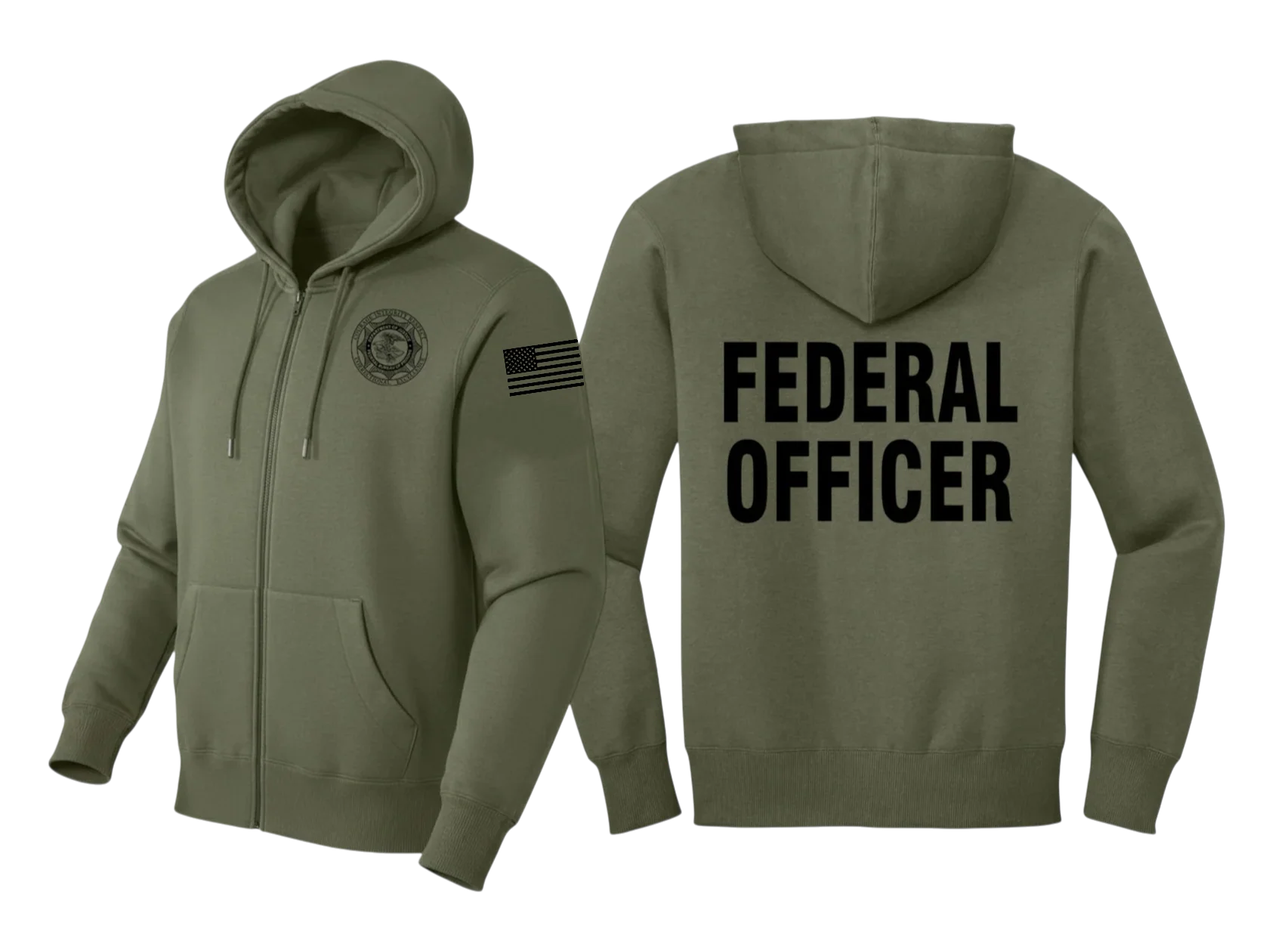 BOP FULL ZIP HOODED SWEATSHIRT-DT1103 - Image 3