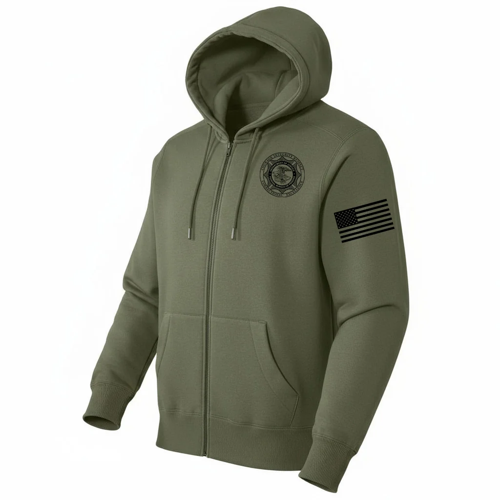 BOP FULL ZIP HOODED SWEATSHIRT-DT1103 - Image 4