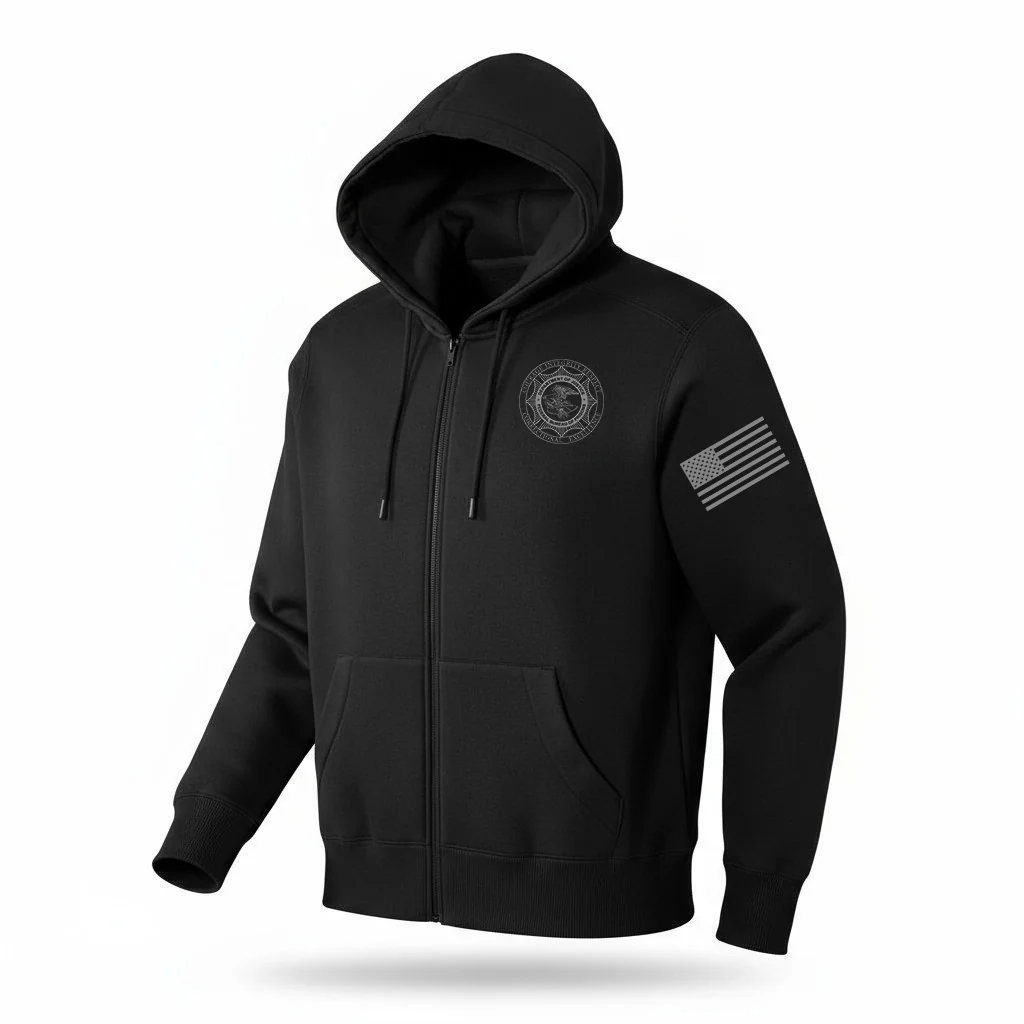 BOP FULL ZIP HOODED SWEATSHIRT-DT1103 - Image 5