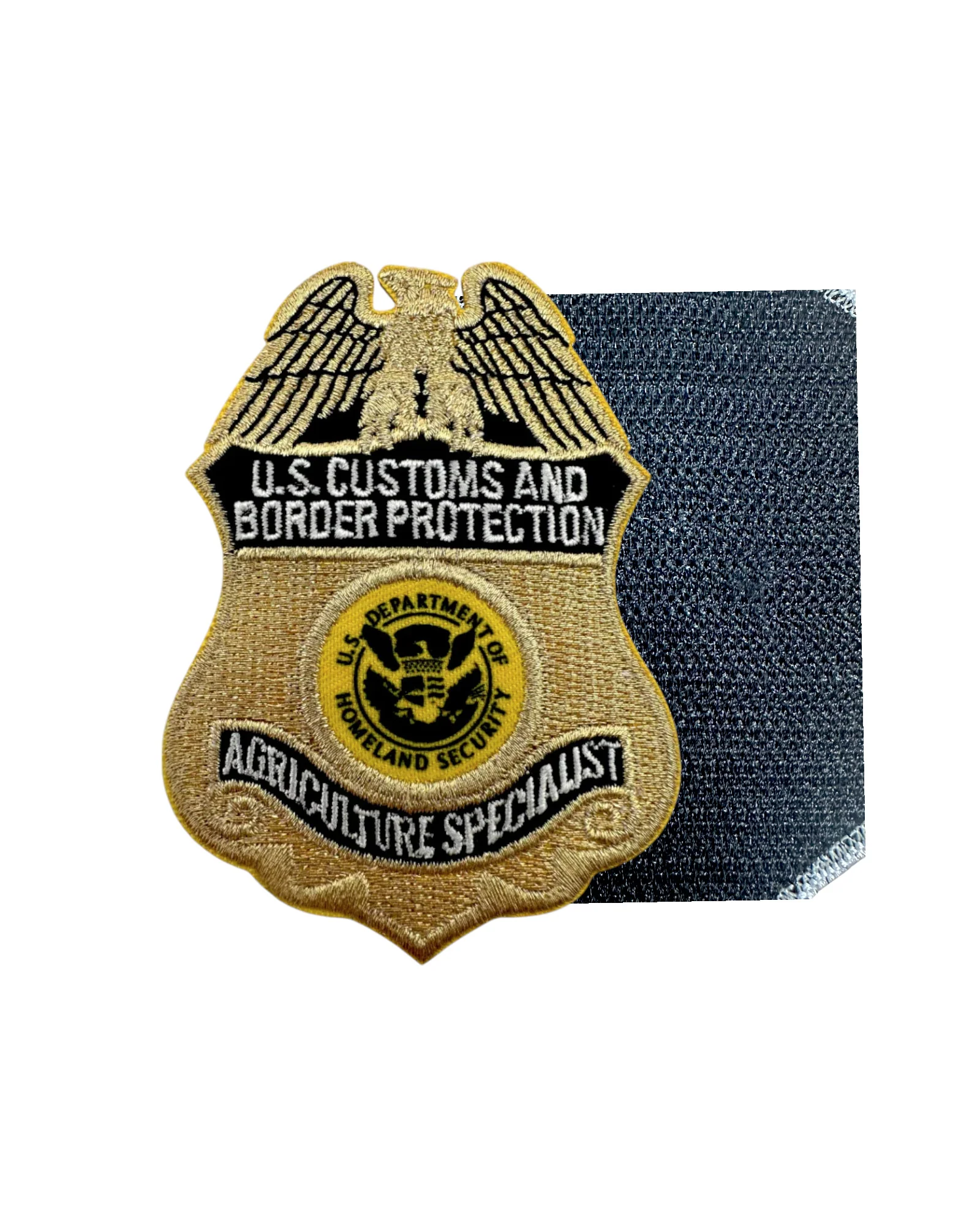 CBP AGRICULTURE SPECIALIST METALLIC GOLD BADGE PATCH - Image 3