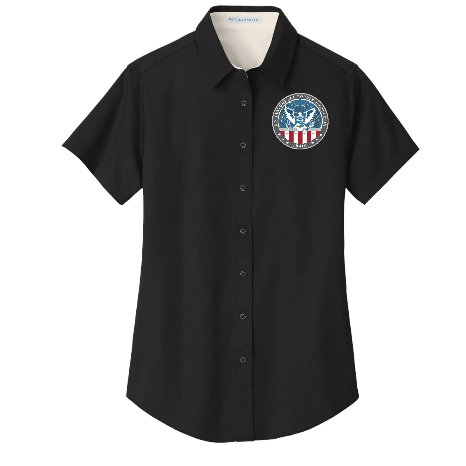 WOMEN'S CBP OFFICE OF TRADE SHORT SLEEVE TWILL BUTTON UP DRESS SHIRT-L508 - Image 20