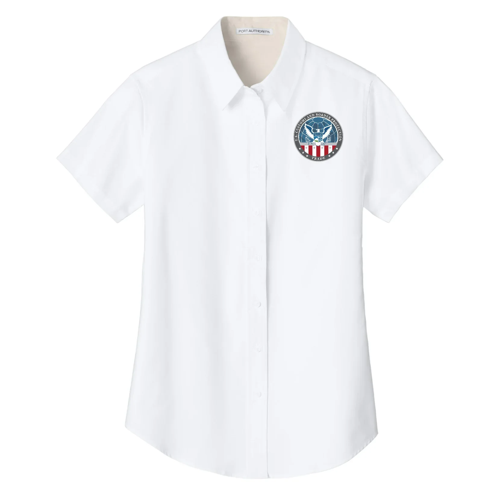 WOMEN'S CBP OFFICE OF TRADE SHORT SLEEVE TWILL BUTTON UP DRESS SHIRT-L508 - Image 23