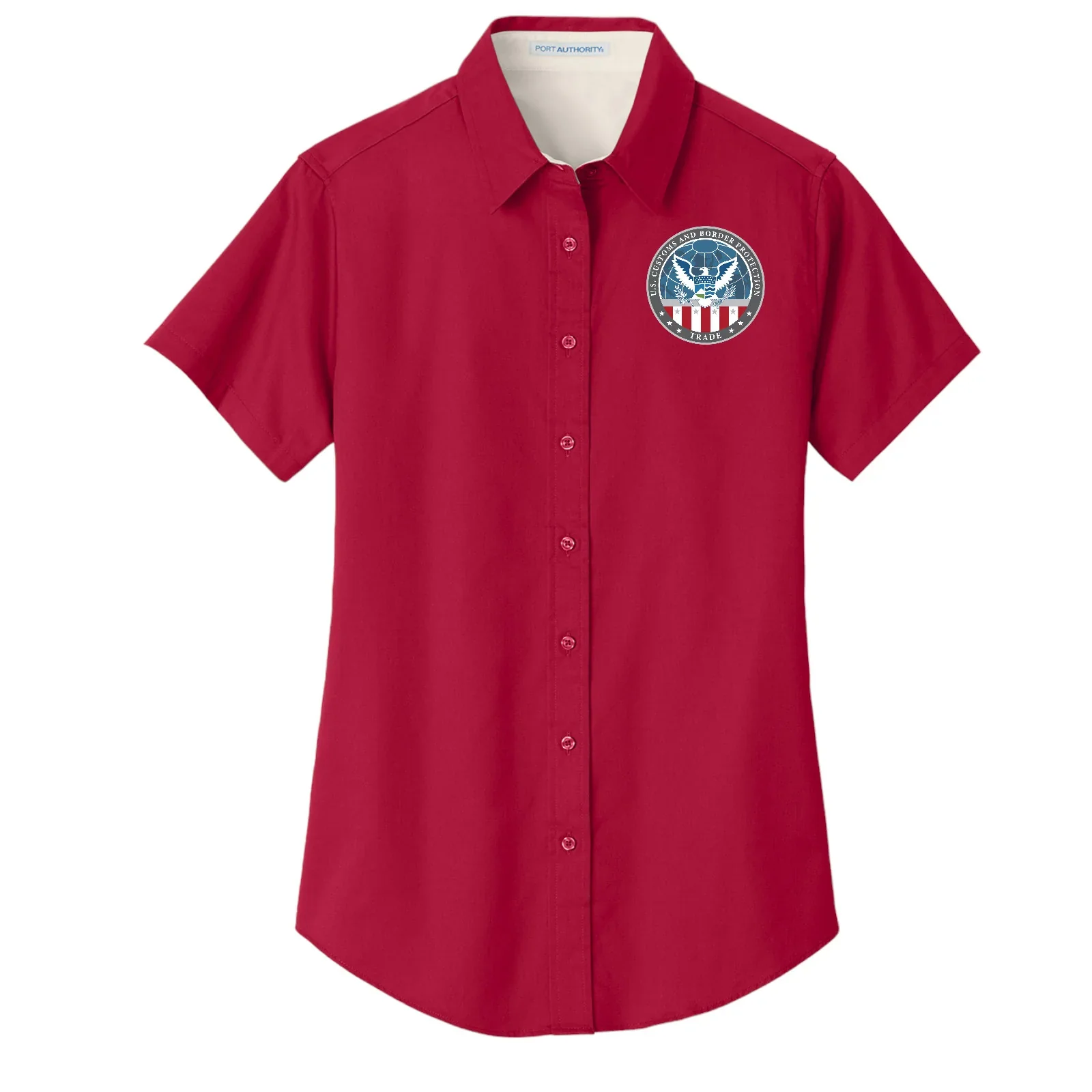 WOMEN'S CBP OFFICE OF TRADE SHORT SLEEVE TWILL BUTTON UP DRESS SHIRT-L508 - Image 28