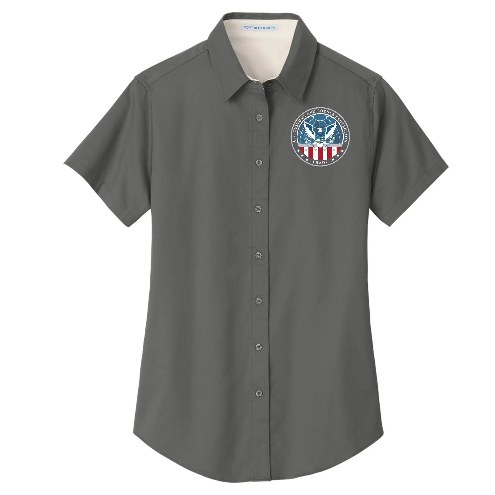 WOMEN'S CBP OFFICE OF TRADE SHORT SLEEVE TWILL BUTTON UP DRESS SHIRT-L508 - Image 39