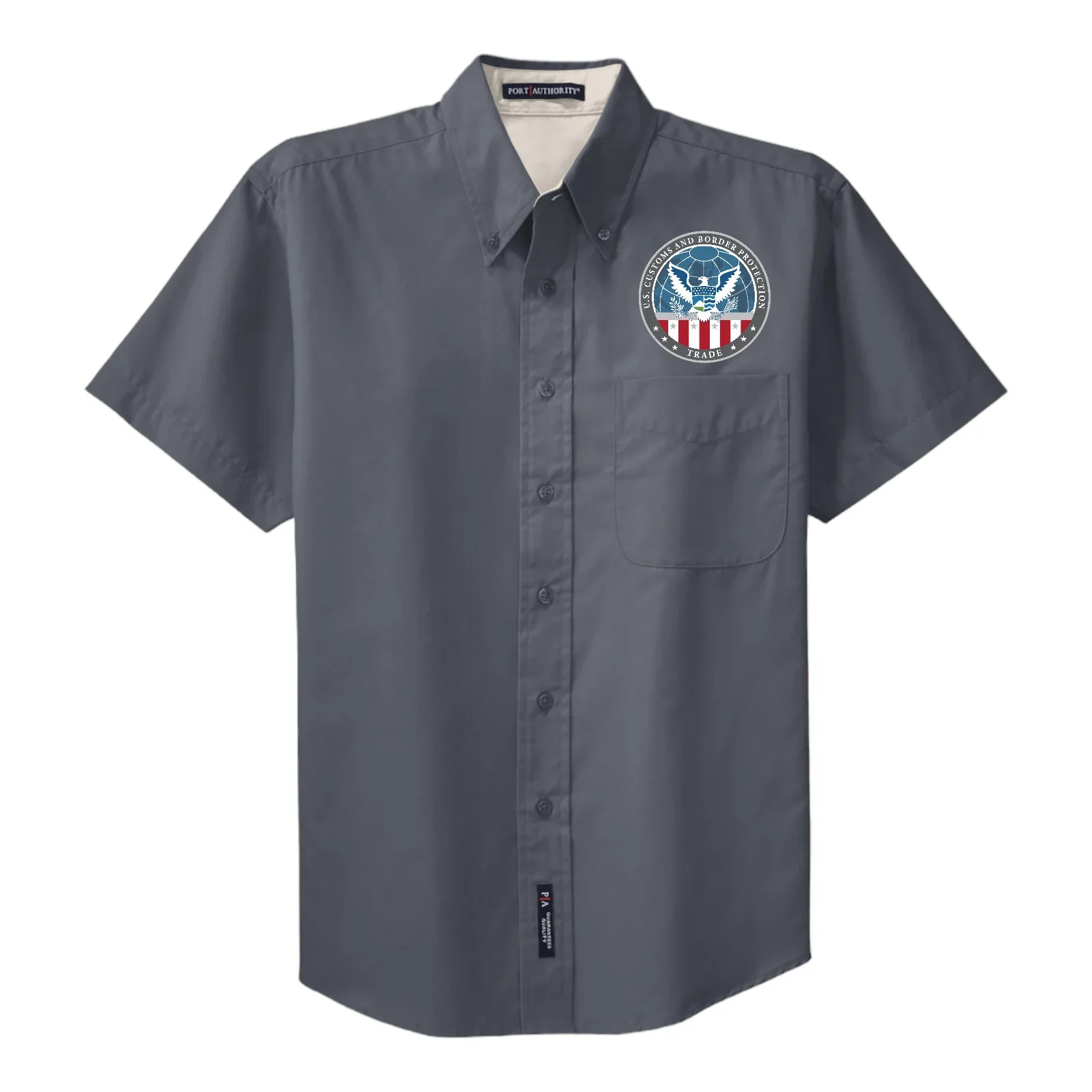MEN'S CBP OFFICE OF TRADE SHORT SLEEVE TWILL BUTTON UP DRESS SHIRT-S508 - Image 15