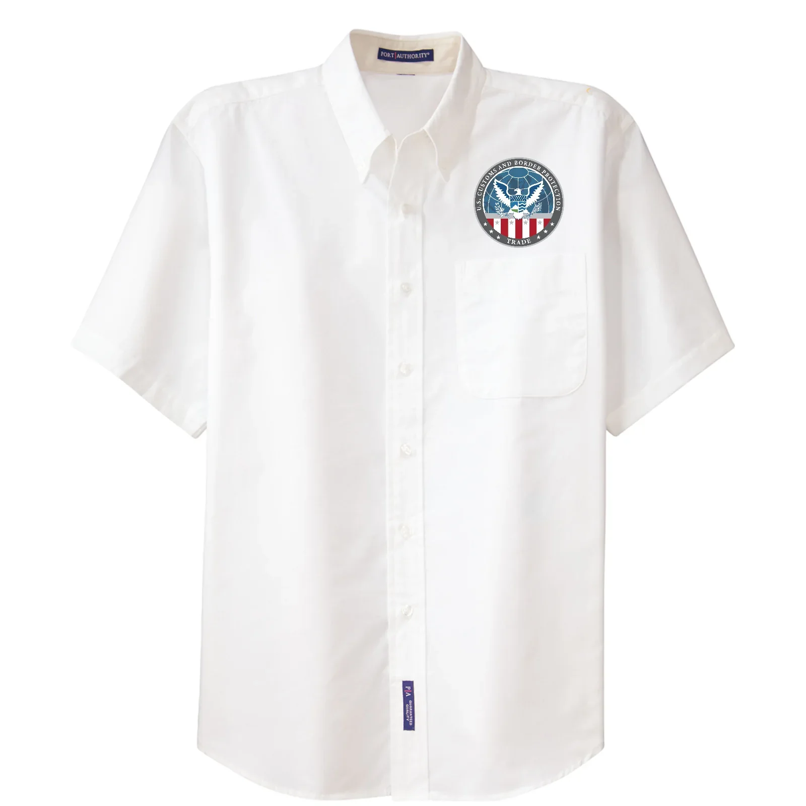 MEN'S CBP OFFICE OF TRADE SHORT SLEEVE TWILL BUTTON UP DRESS SHIRT-S508 - Image 5