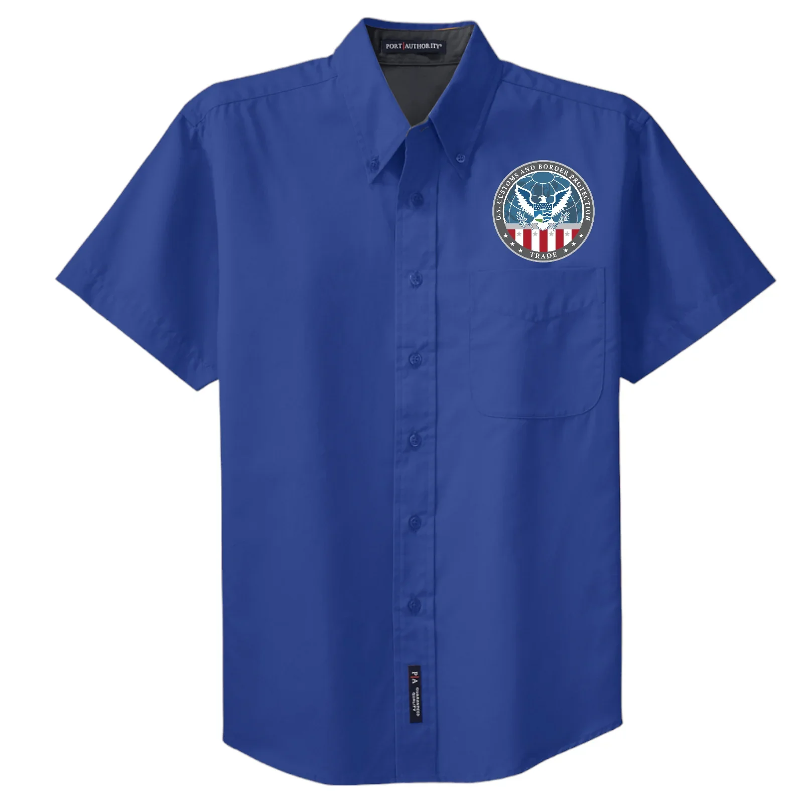 MEN'S CBP OFFICE OF TRADE SHORT SLEEVE TWILL BUTTON UP DRESS SHIRT-S508 - Image 7
