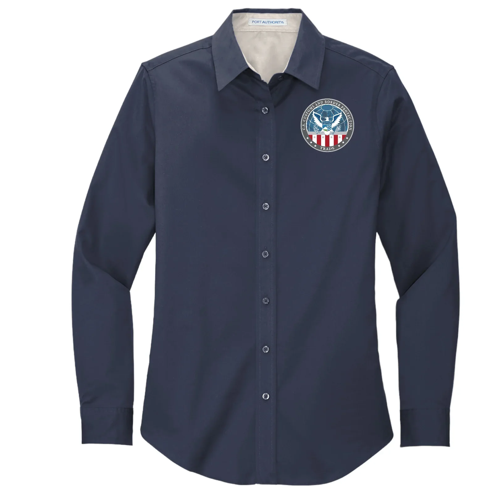 WOMEN'S CBP OFFICE OF TRADE LONGSLEEVE TWILL BUTTON UP DRESS SHIRT-L608 - Image 29
