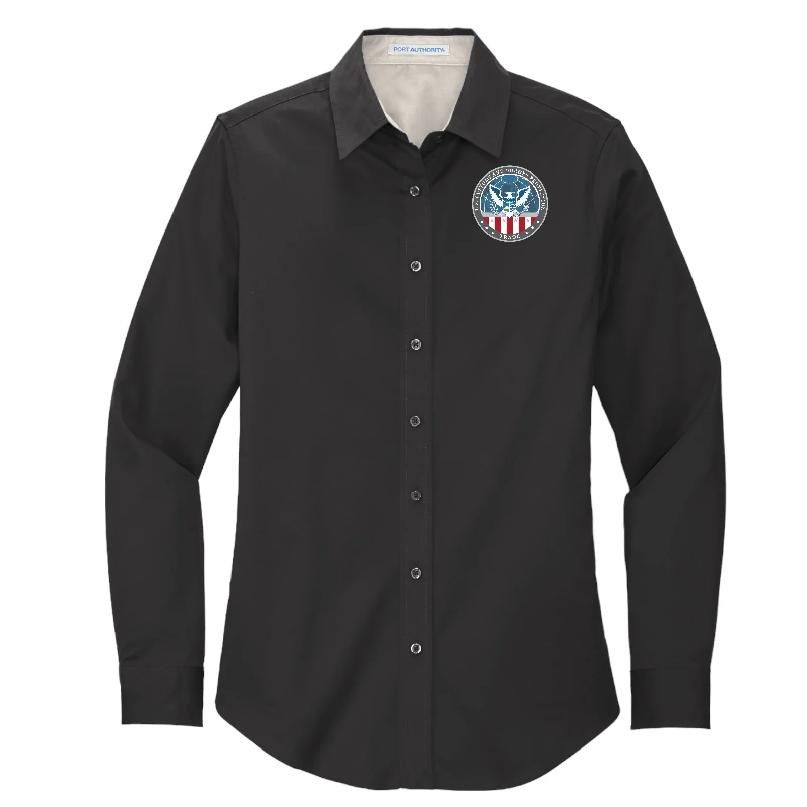WOMEN'S CBP OFFICE OF TRADE LONGSLEEVE TWILL BUTTON UP DRESS SHIRT-L608 - Image 43