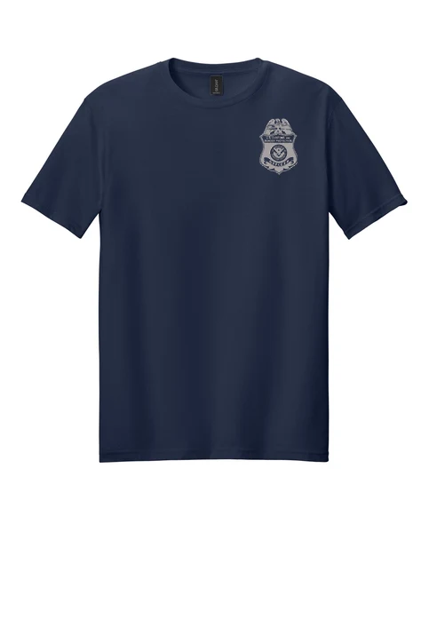 CBP OFFICER RAID GILDEN SOFTSTYLE T-SHIRT GREY INK-64000 - Image 8