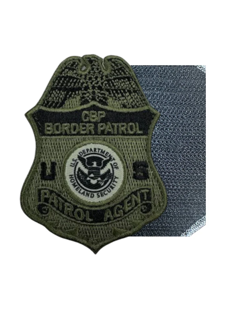 CBP PATROL AGENT BADGE PATCH-OD GREEN W/ VELCRO