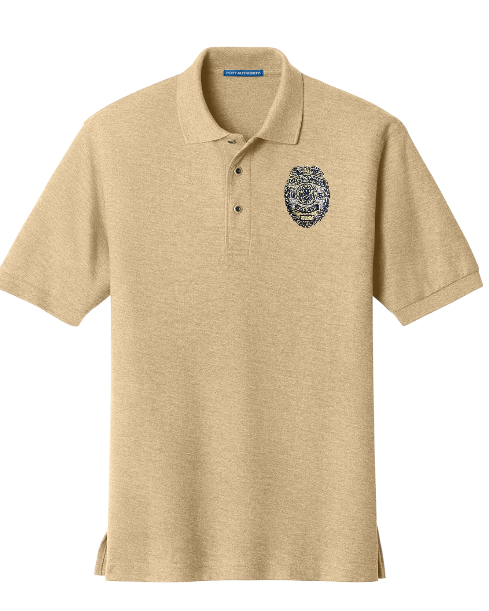 MEN'S CIS OFFICER BADGE PORT AUTHORITY POLO - K500 - Image 3