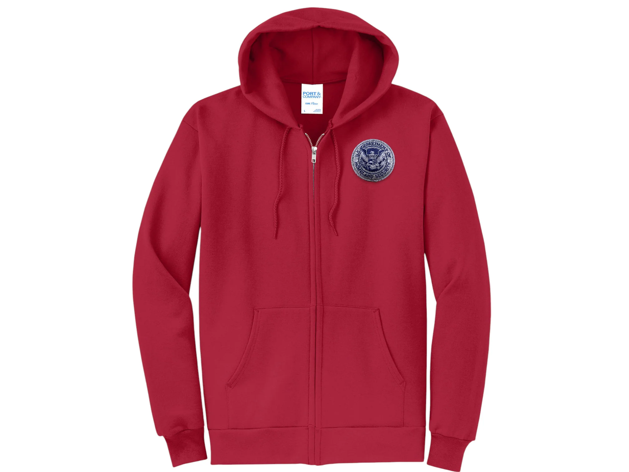 ZIPPERED HOODED SWEATSHIRT DHS SEAL EMBROIDERED - Image 12