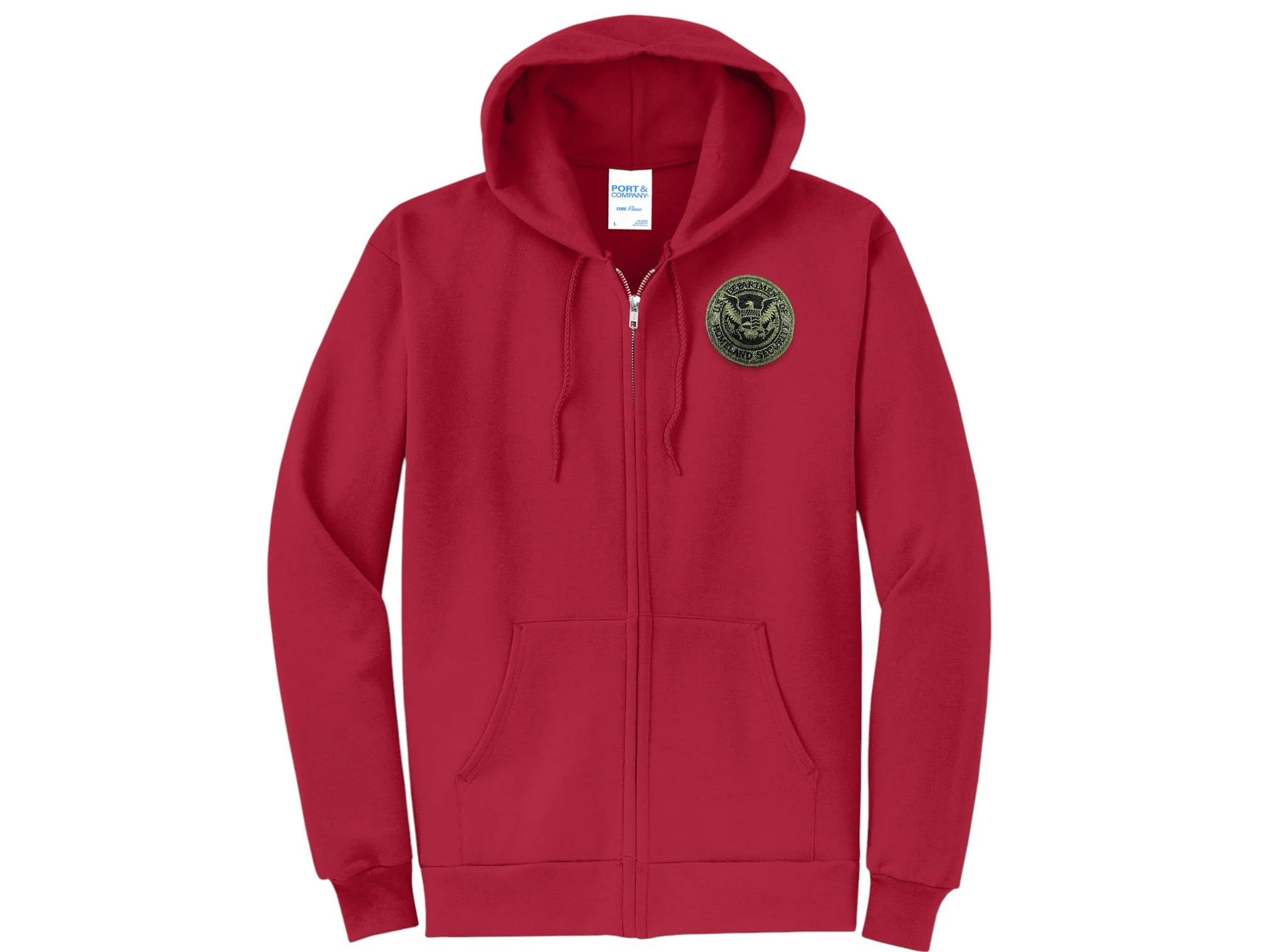 ZIPPERED HOODED SWEATSHIRT DHS SEAL EMBROIDERED - Image 13