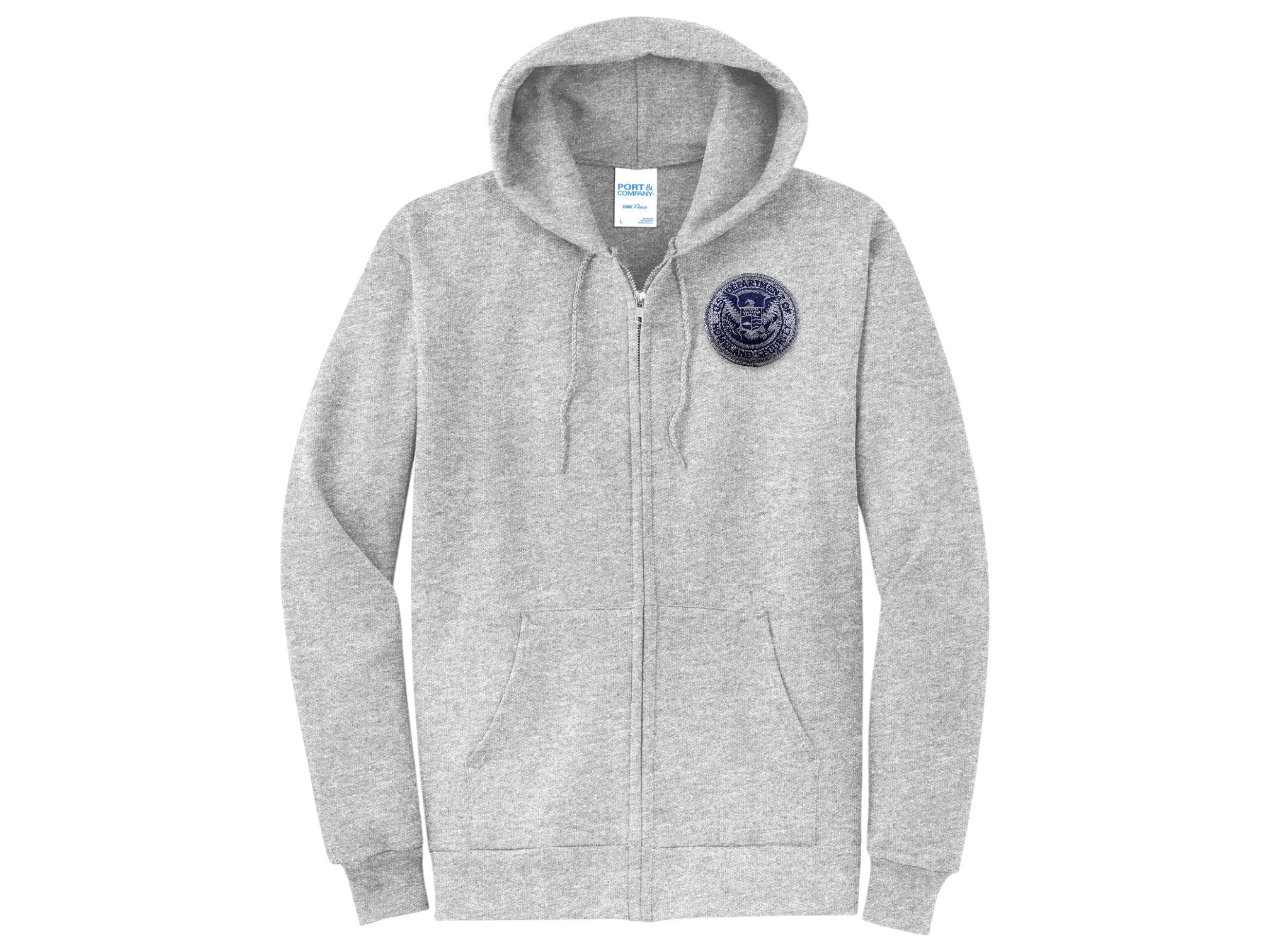 ZIPPERED HOODED SWEATSHIRT DHS SEAL EMBROIDERED - Image 17