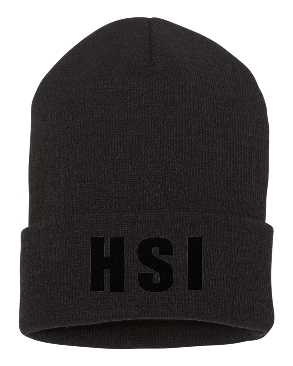 HSI LETTERS EMB ON BADGE CUFFED KNIT BEANIE - Image 3