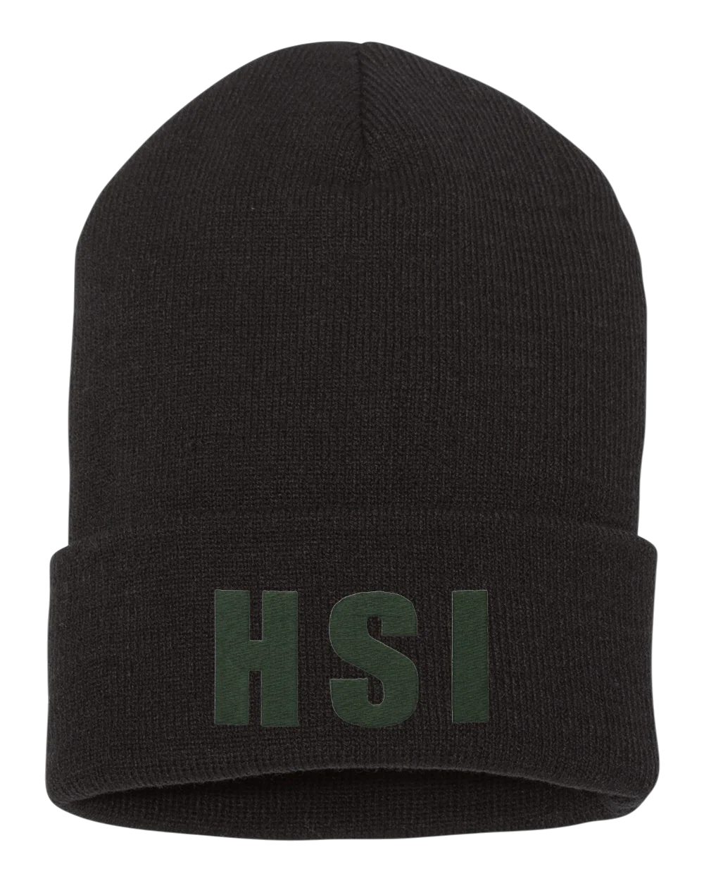 HSI LETTERS EMB ON BADGE CUFFED KNIT BEANIE - Image 5