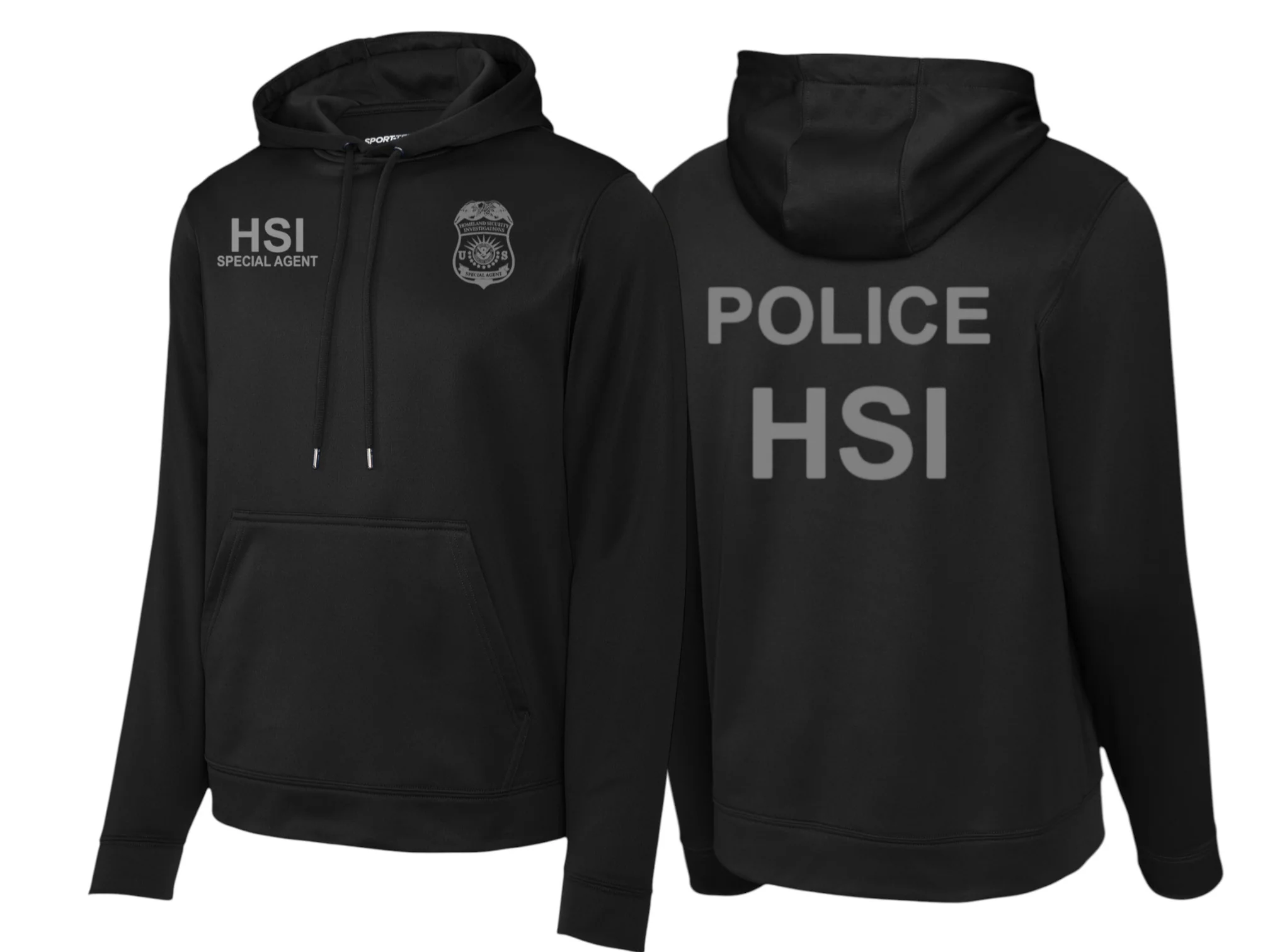 HSI SPECIAL AGENT RAID WICKING HOODED SWEATSHIRT-F244 - Image 3