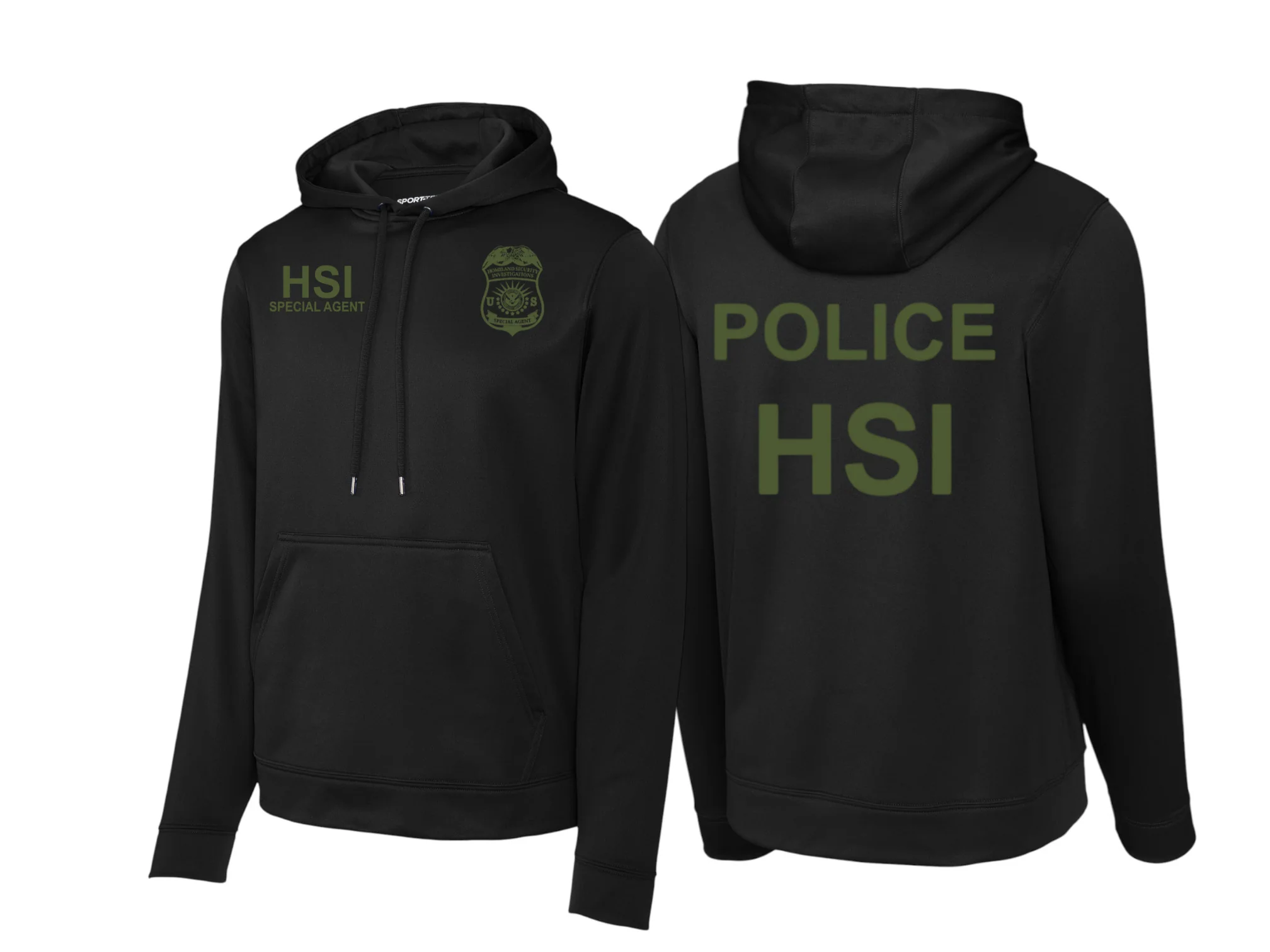 HSI SPECIAL AGENT RAID WICKING HOODED SWEATSHIRT-F244 - Image 4