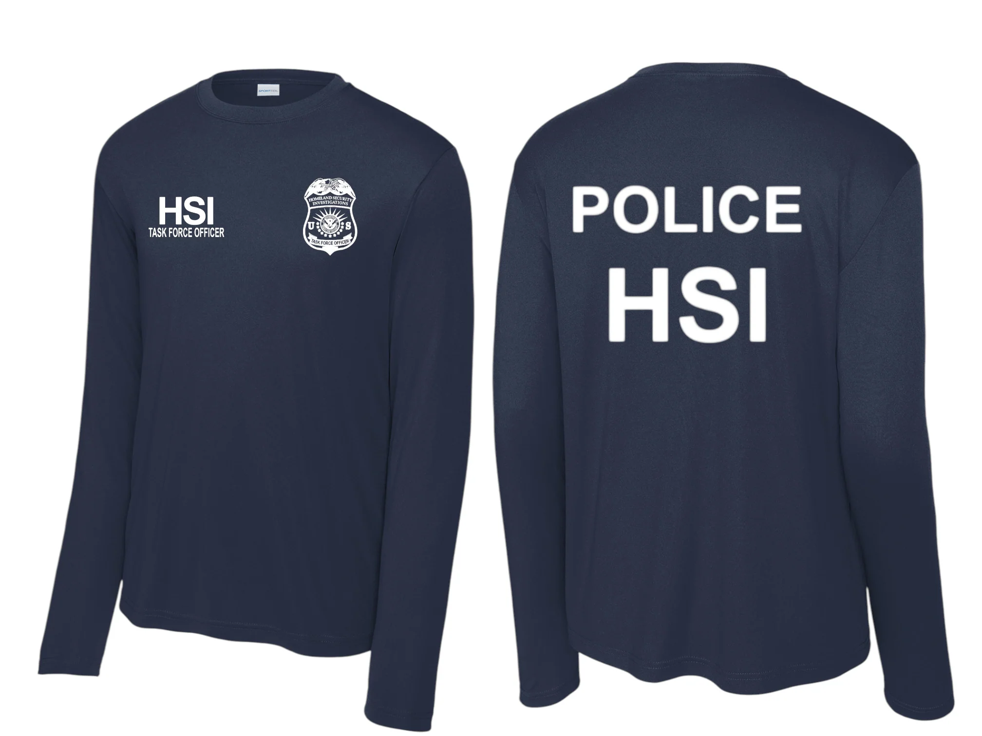 HSI TASK FORCE OFFICER LONGSLEEVE WICKING RAID TSHIRT-ST350LS - Image 2