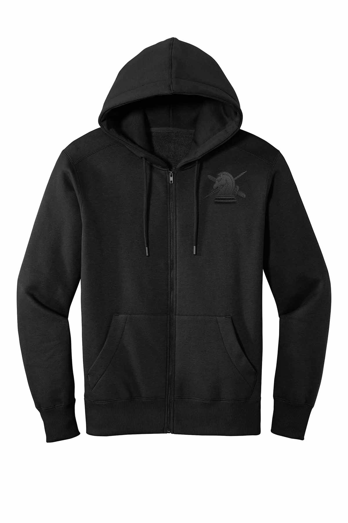ICE FUGITIVE OPS (NO TEXT) EMBROIDERED ON FULL ZIP HOODED SWEATSHIRT-DT1103 - Image 3