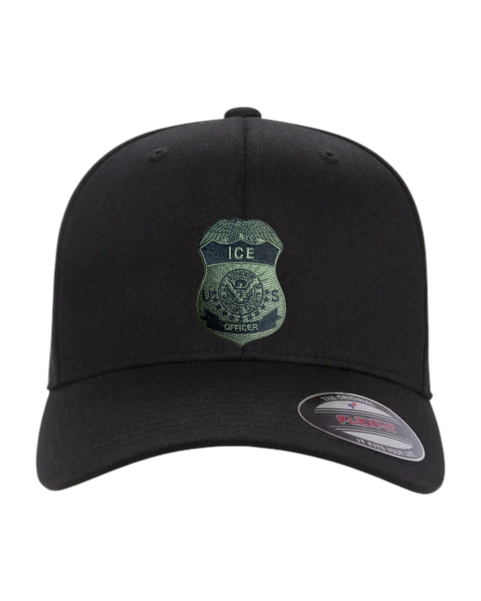 ICE OFFICER BADGE FLEXFIT HAT - Image 3