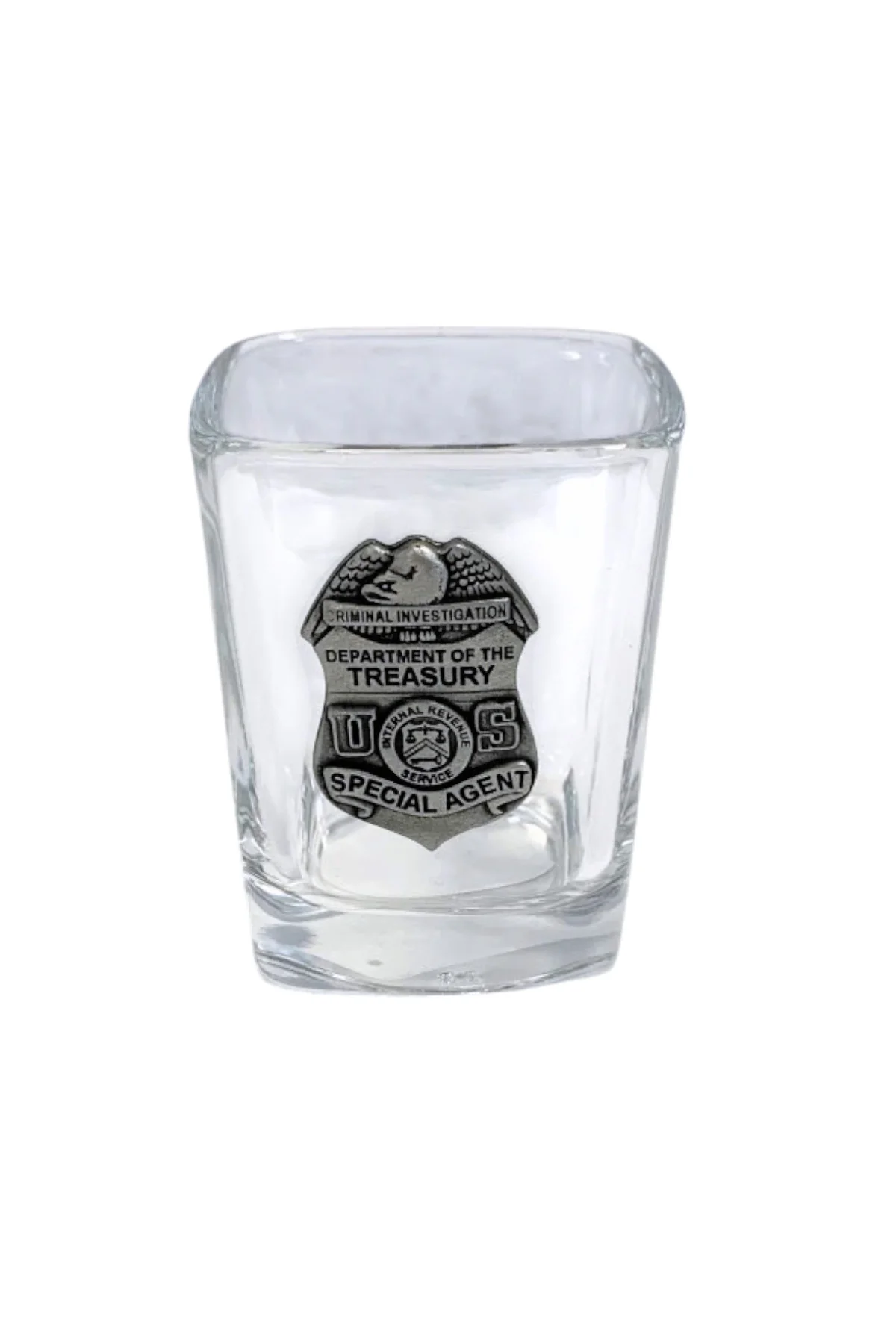 IRS SQUARE PEWTER SHOT GLASS
