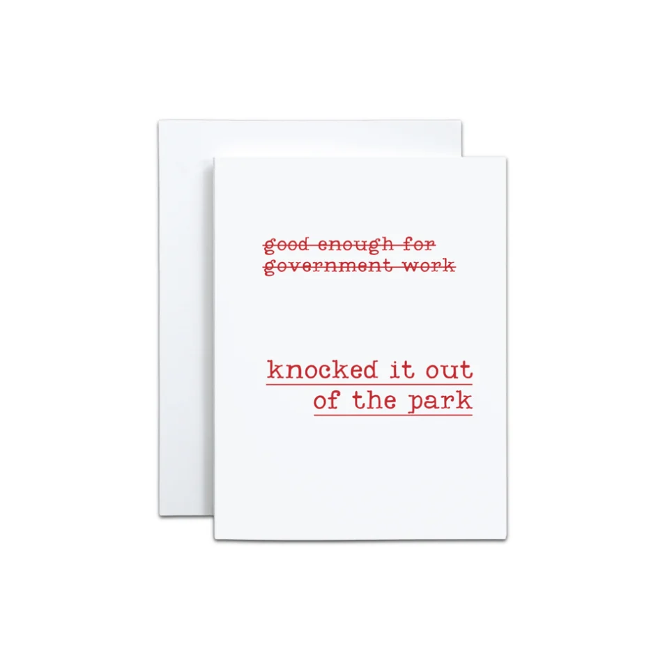 KNOCKED IT OUT CARD