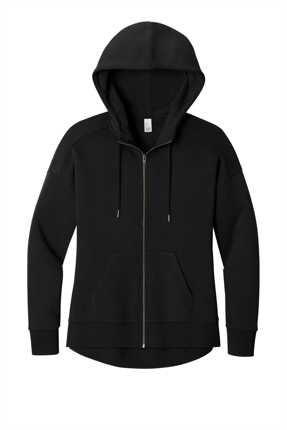 LADIE'S DISTRICT PERFECT WEIGHT FLEECE FULL ZIP HOODIE-DT1104 - Image 3