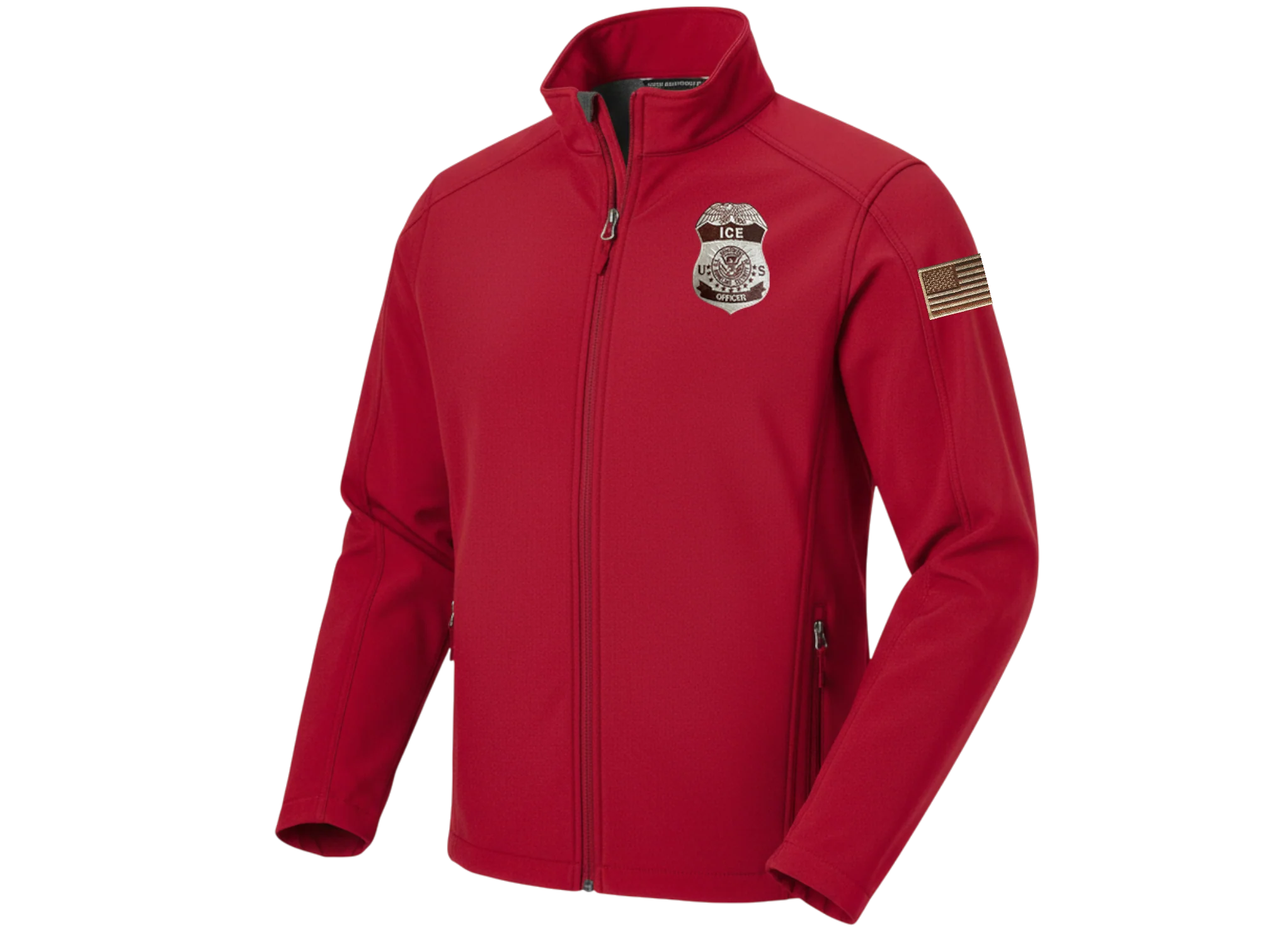 MEN'S ICE OFFICER BADGE SOFT SHELL JACKET-J317 - Image 8