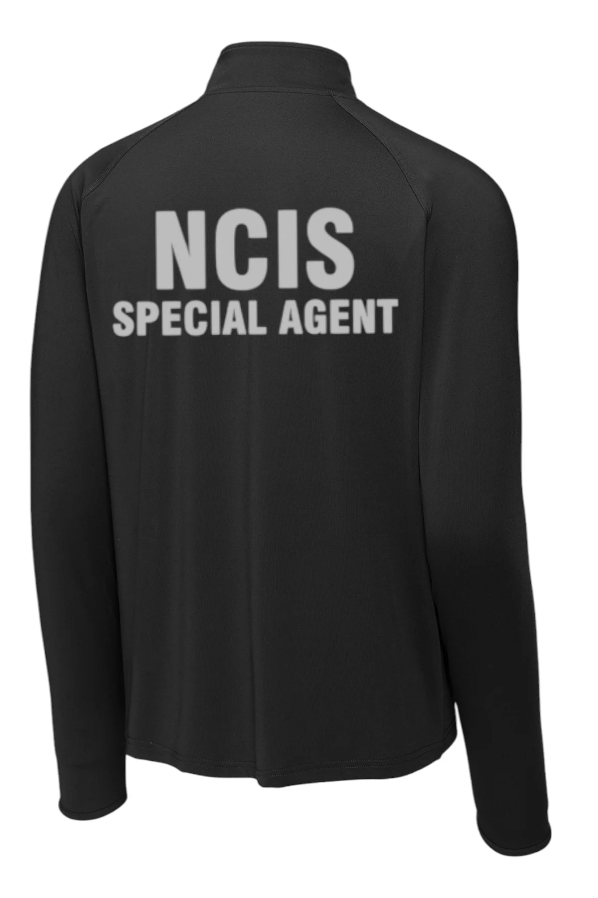 MEN'S NCIS S/A BLACK WICKING 1/2 ZIP PULLOVER IN GREY INK-ST850 - Image 3