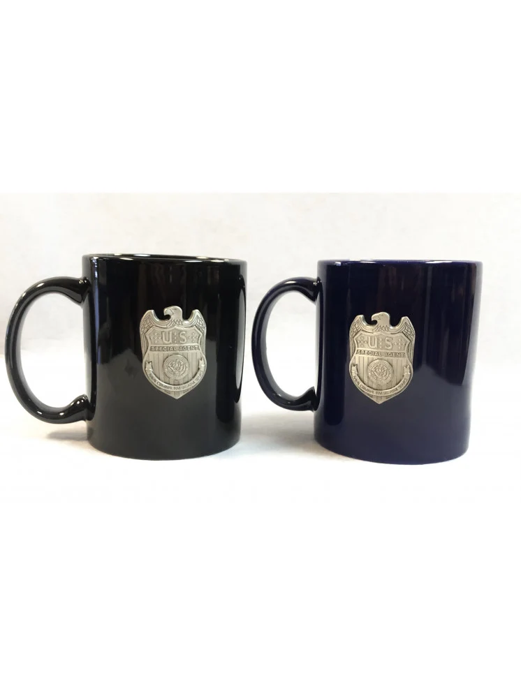 NCIS COFFEE MUG WITH PEWTER BADGE