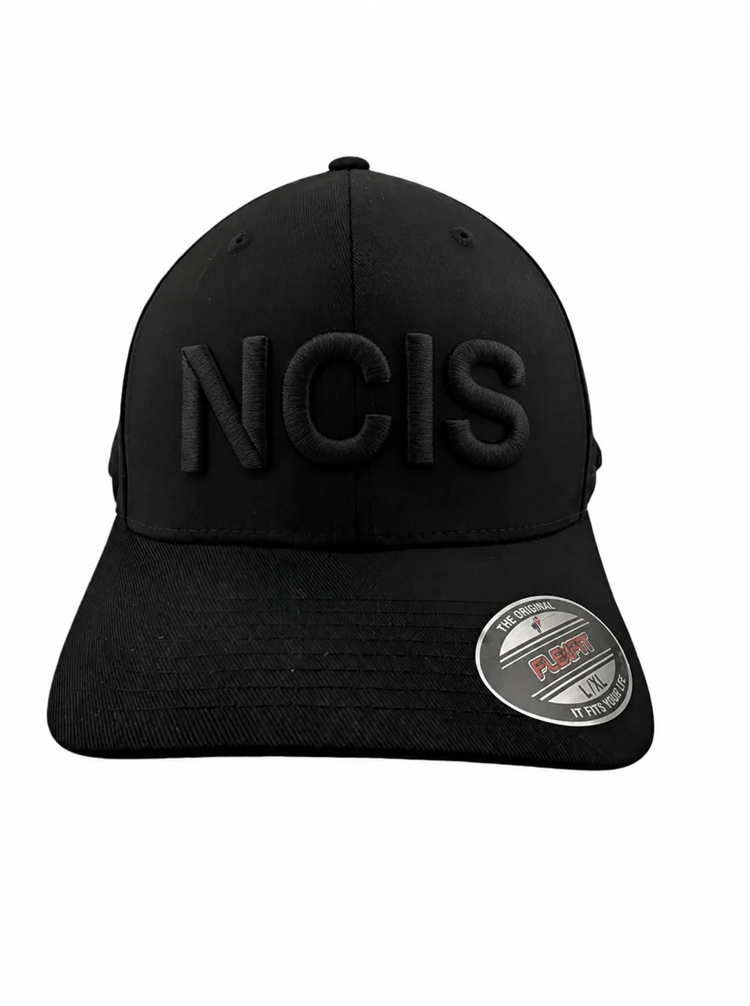 NCIS EMBROIDERED "BLACKOUT" LETTERS FLEXFIT HAT-BLACK - Image 2
