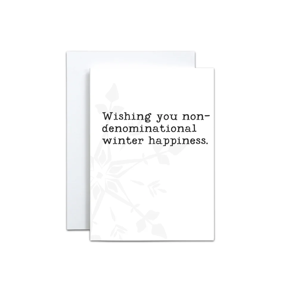 NON-DENOMINATIONAL WINTER HAPPINESS CARD