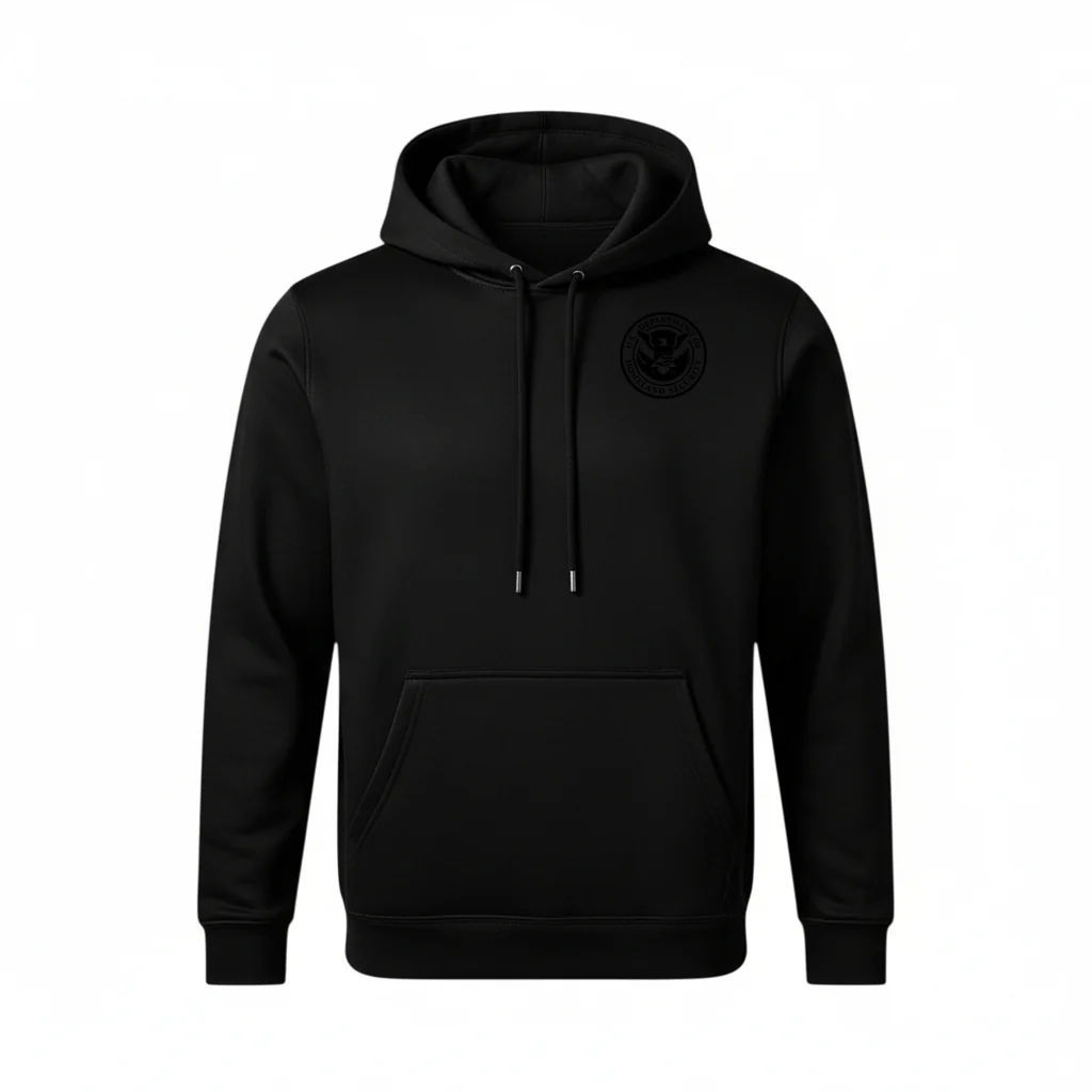 PRINTED DHS SEAL ON WICKING HOODED PULLOVER F244 - Image 2