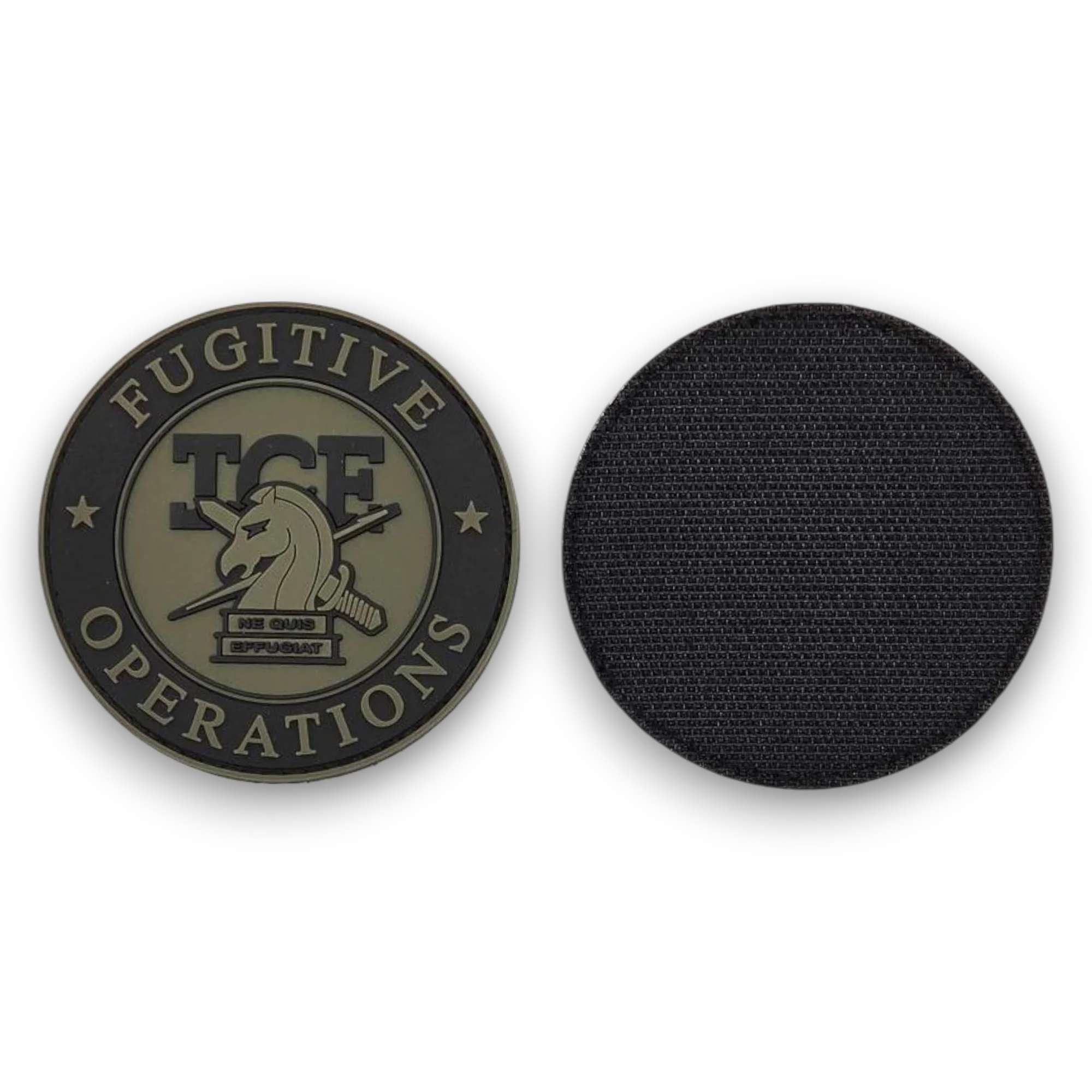 NEW! PVC ICE FUGITIVE OPERATIONS BADGE PATCH RANGER GREEN/BLACK - Image 2
