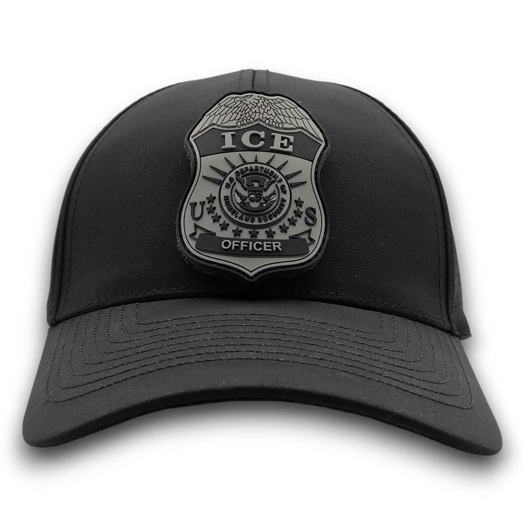 SCS BRAND PERFORATED MESH HAT W/ INTERCHANGEABLE ICE OFFICER BADGE PVC PATCH - Image 4