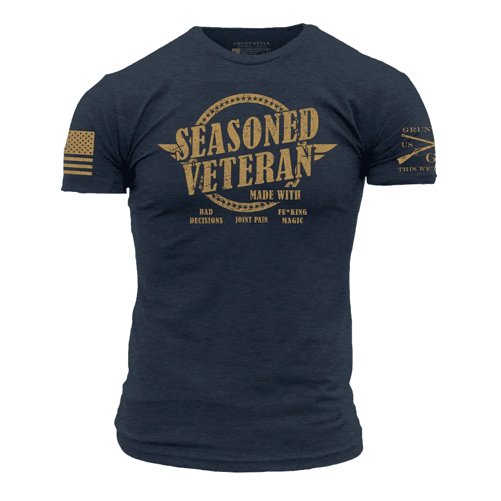 GRUNTS STYLE SEASONED VETERAN T-SHIRT - MIDNIGHT NAVY