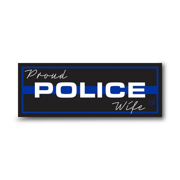 THIN BLUE LINE PERSONLIZED STICKER 8"X3"