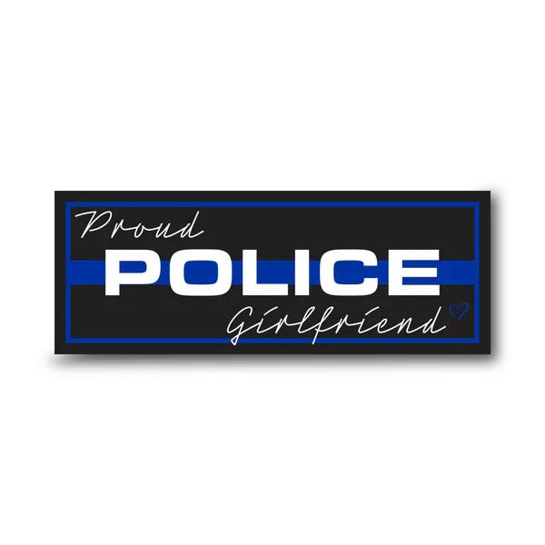 THIN BLUE LINE PERSONLIZED STICKER 8"X3" - Image 4