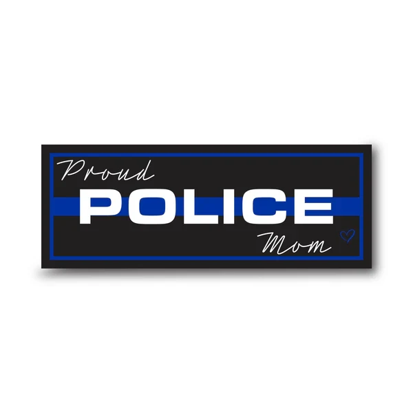 THIN BLUE LINE PERSONLIZED STICKER 8"X3" - Image 5