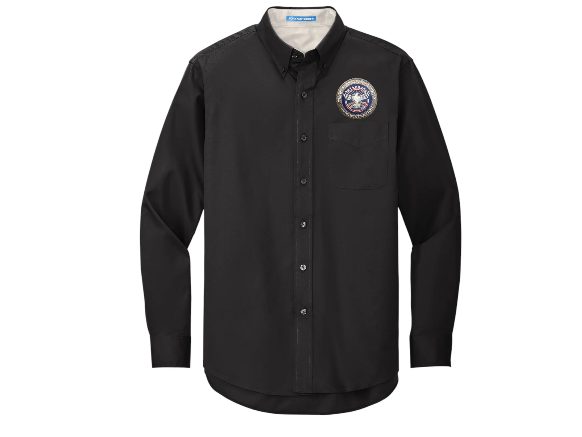 TSA INSIGNIA ON LONGSLEEVE TWILL BUTTON UP DRESS SHIRT-S608 - Image 37