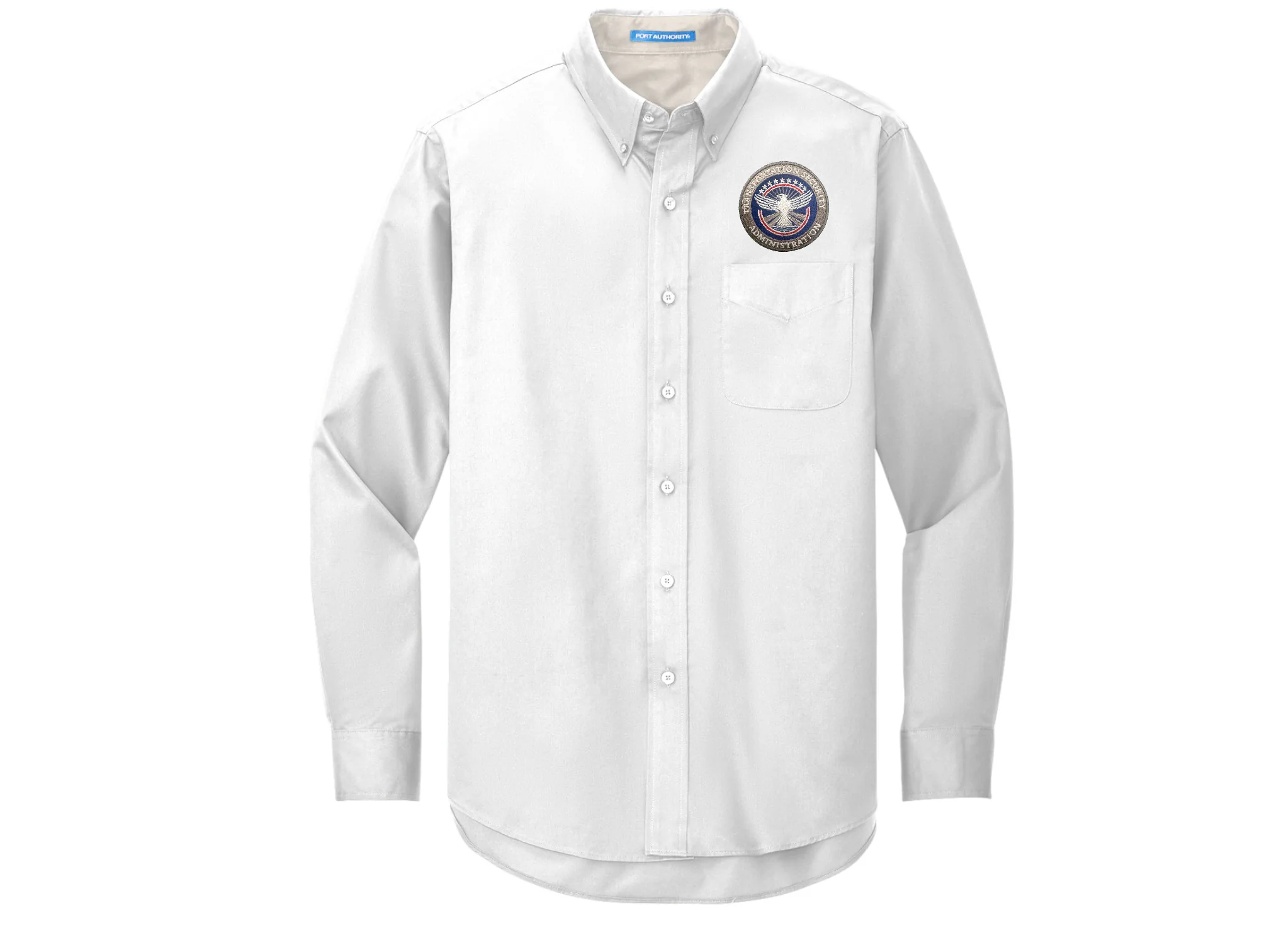 TSA INSIGNIA ON LONGSLEEVE TWILL BUTTON UP DRESS SHIRT-S608 - Image 48