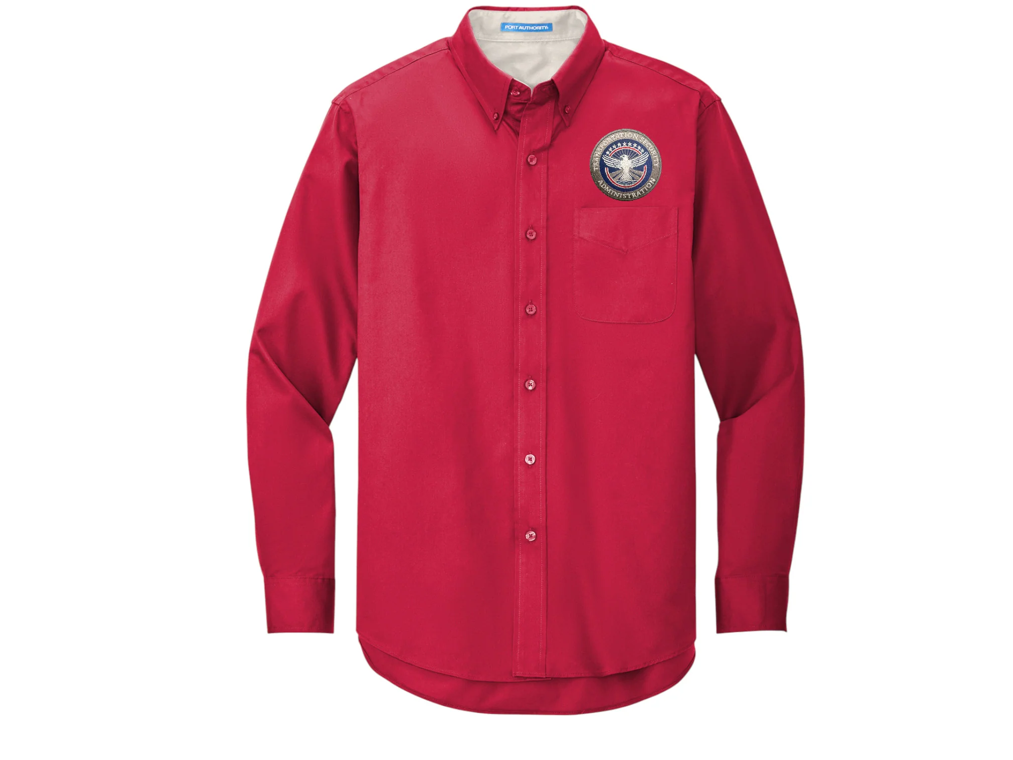 TSA INSIGNIA ON LONGSLEEVE TWILL BUTTON UP DRESS SHIRT-S608 - Image 5