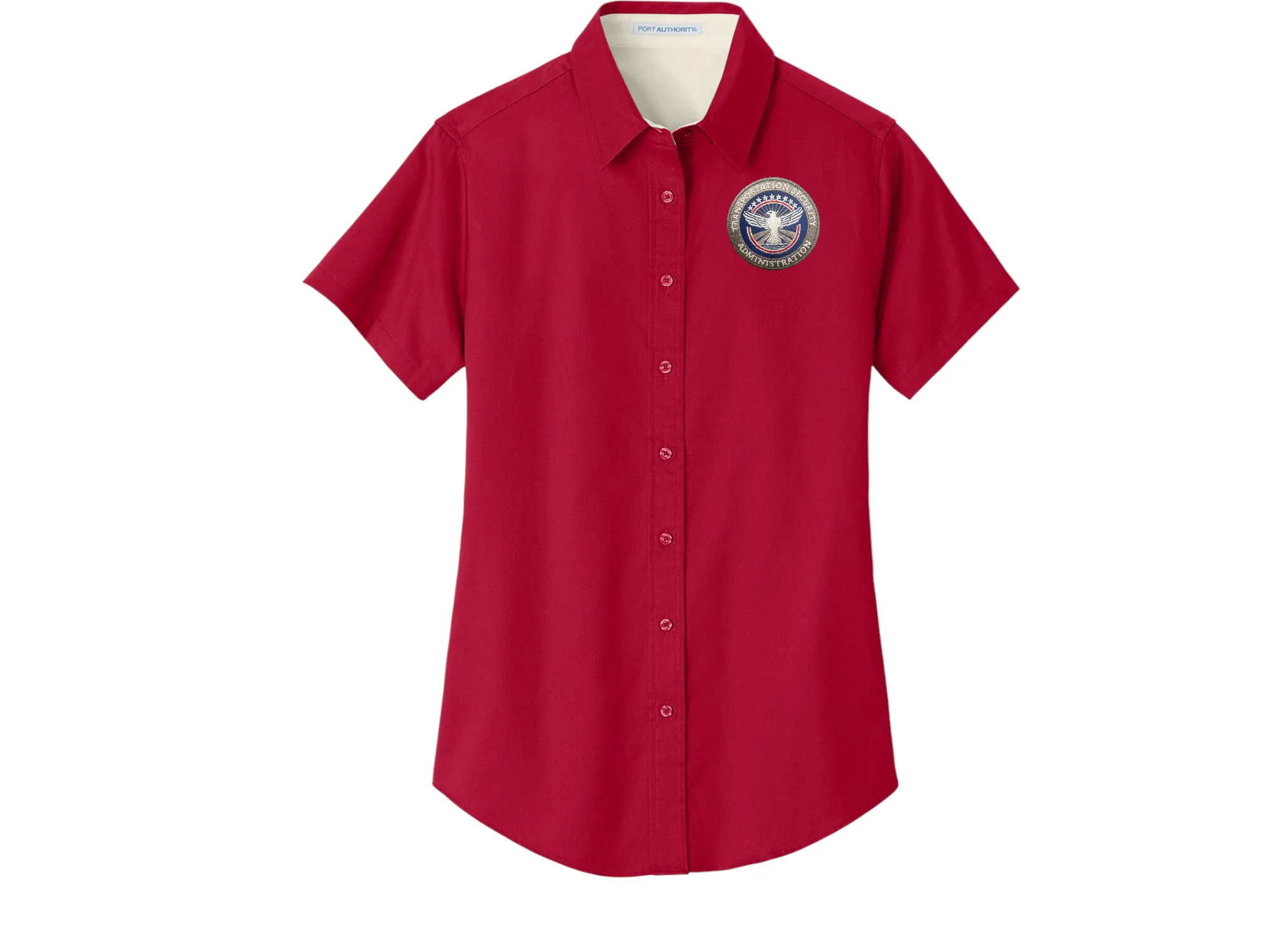 TSA INSIGNIA ON SHORT SLEEVE LADIES BUTTON UP DRESS SHIRT-L508 - Image 5
