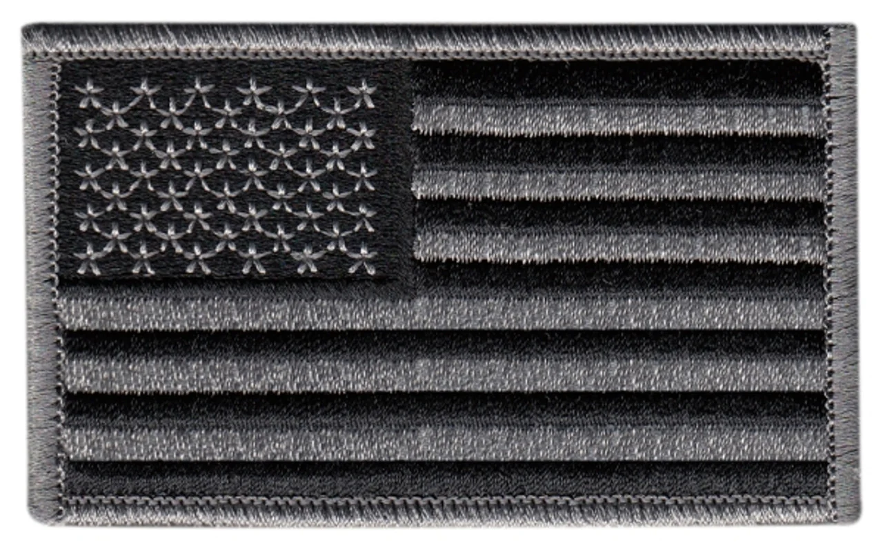 U.S. FLAG PATCH GREY/BLACK - Image 3